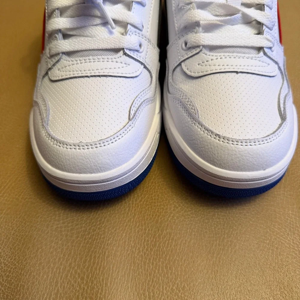 Puma Rebound Retro Mens White Blue Red Sneakers 400197-05 Size 9 - Picture 8 of 16